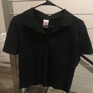 •Black Button Down Top•